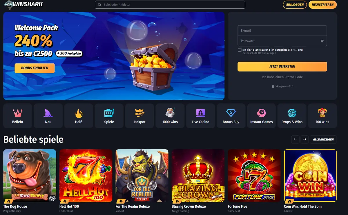 Winshark Ausländische Online Casino